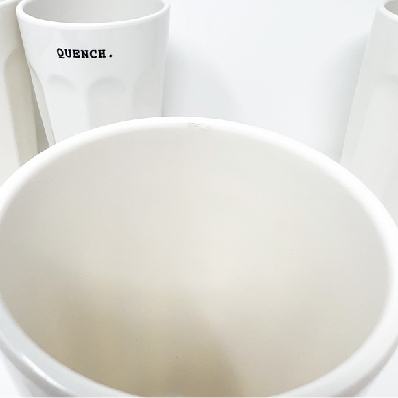 RAE DUNN 16oz Melamine Cream Tumblers: Quench, Sip, Slurp, Gulp - Picture 6 of 6